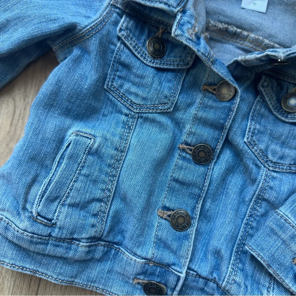 Carter’s Girls 2T Denim Jean Jacket 99% Cotton Classic Blue